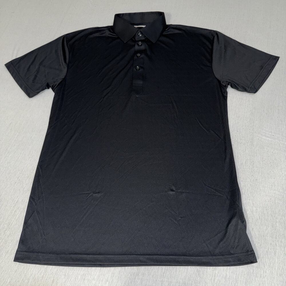 Collars and Co Golf Polo Solid Black Size Large Tall Preppy New Without Tags